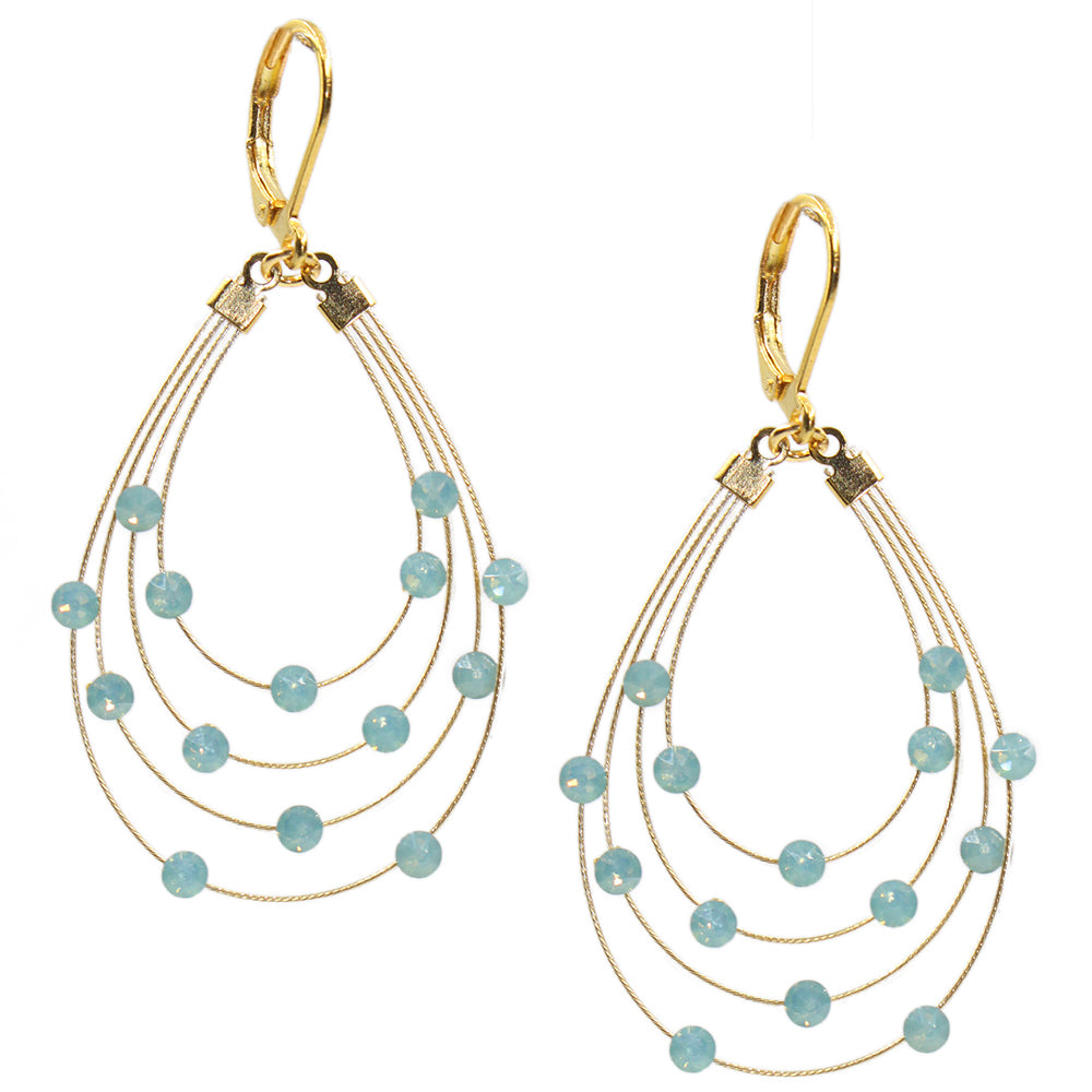 Classic for Women Dangle Earring 2009: Opal Turq/ Gold