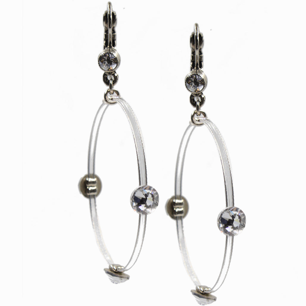 Eye Catching Hoop Drop Earring 2021: Mixed Silver/ Silver