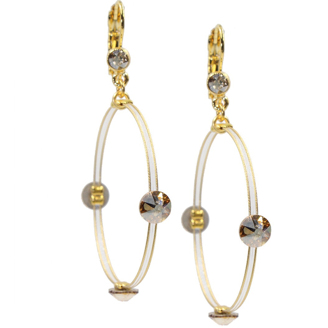 Eye Catching Hoop Drop Earring 2021: Mixed Gold/ Gold