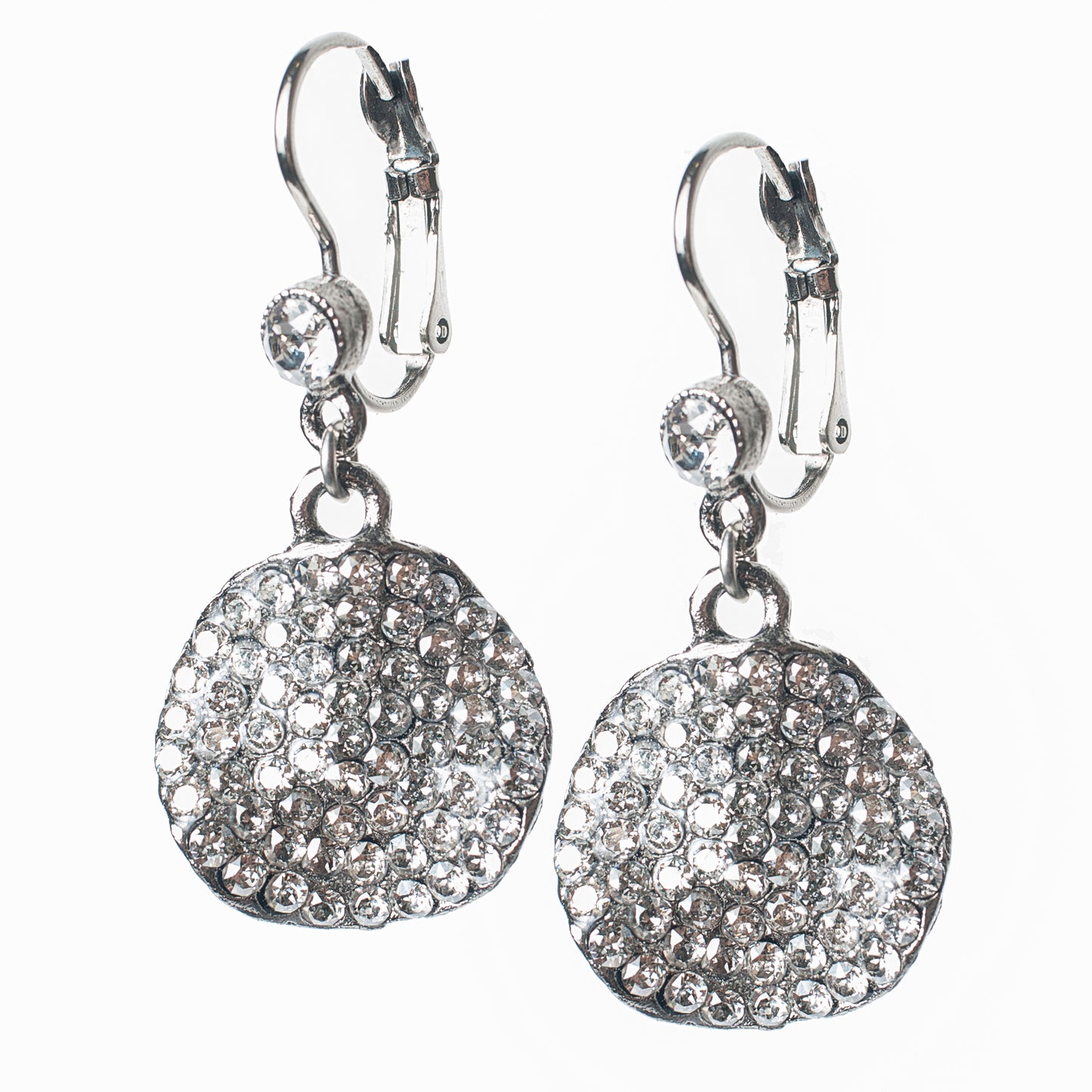 Glitzy Dangle Earring 2435: Clear / Silver