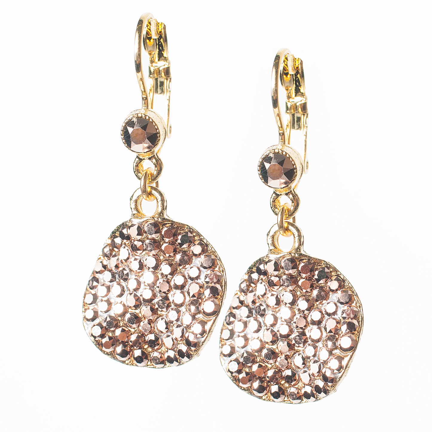 Glitzy Dangle Earring 2435: Rose Gold / Gold