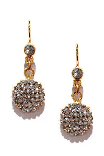 Pretty Drop Earring 2436: Clear / Gold