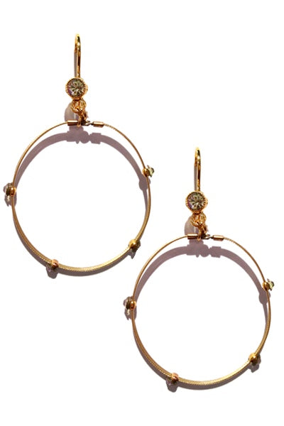 Minimalist Drop Hoop Earring 2620: Shine / Gold