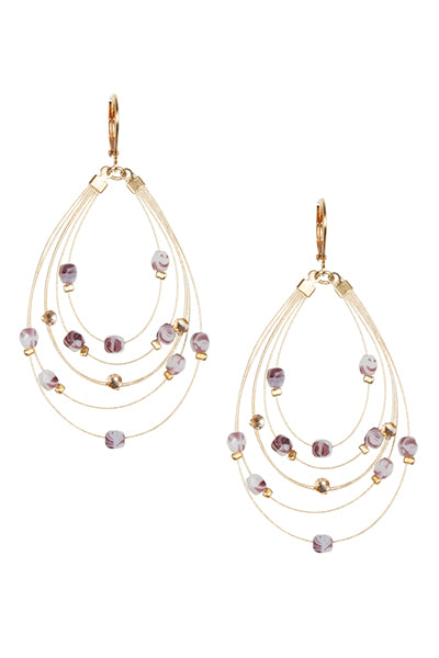 Exquisite Dangle Earring 2653: Amethyst / Gold