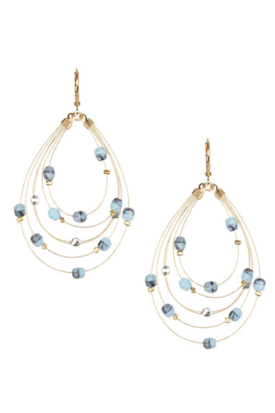 Exquisite Dangle Earring 2653: Cloud / Gold