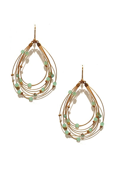 Exquisite Dangle Earring 2653: OpalTurq / Sky / Gold