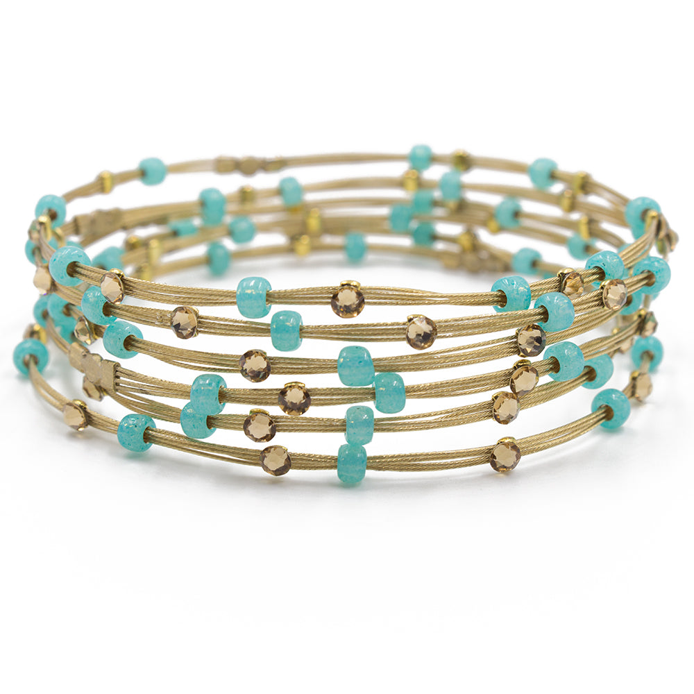 Embellished Life Bracelet 4169: Sky/ Gold