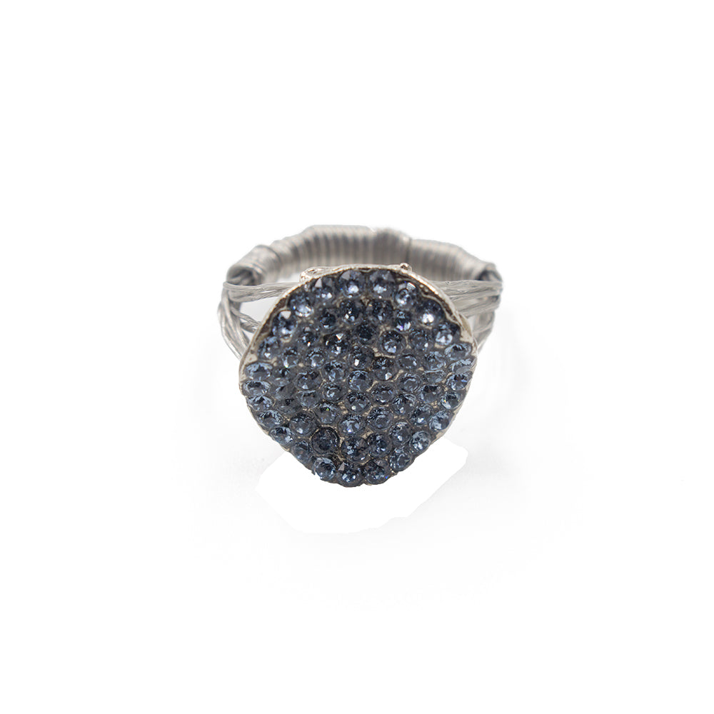 Timeless Elegance Ring 9283: Denim/ Silver