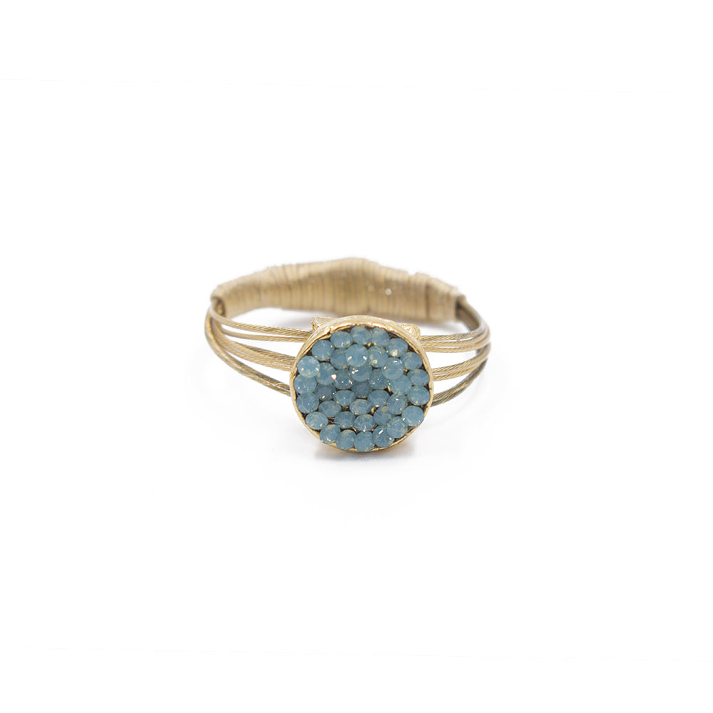 Ring 9311: Opal Turq/ Gold