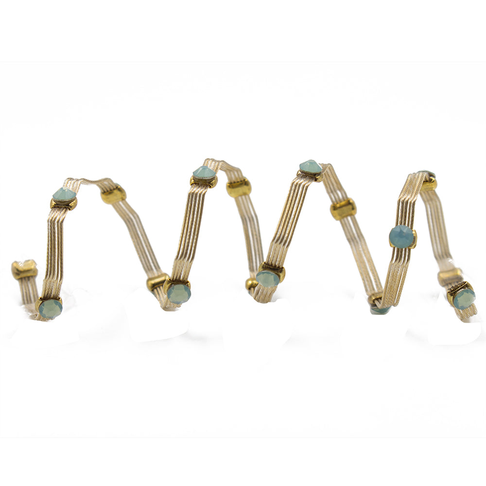 Love Wraplet Ring 9317: Opal Turq/ Gold