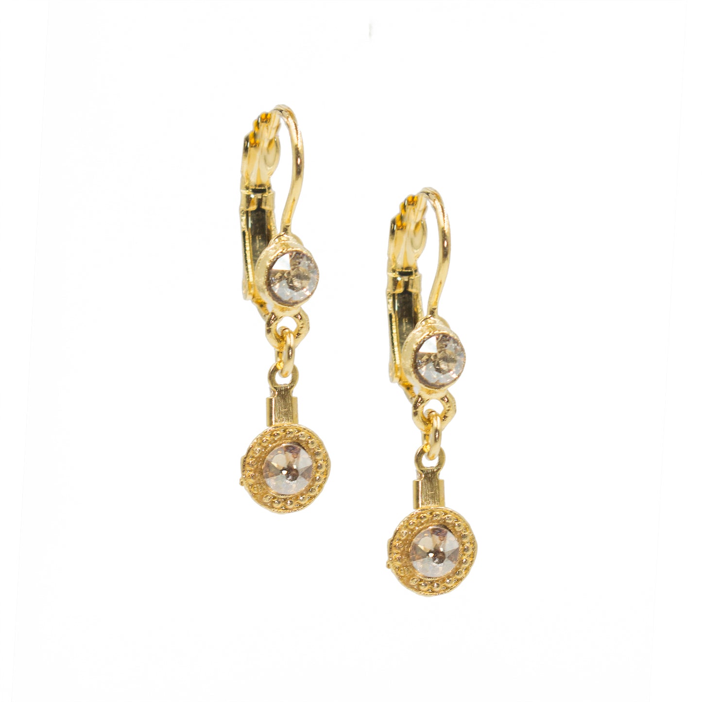 Earring 2082: Clear/ Gold