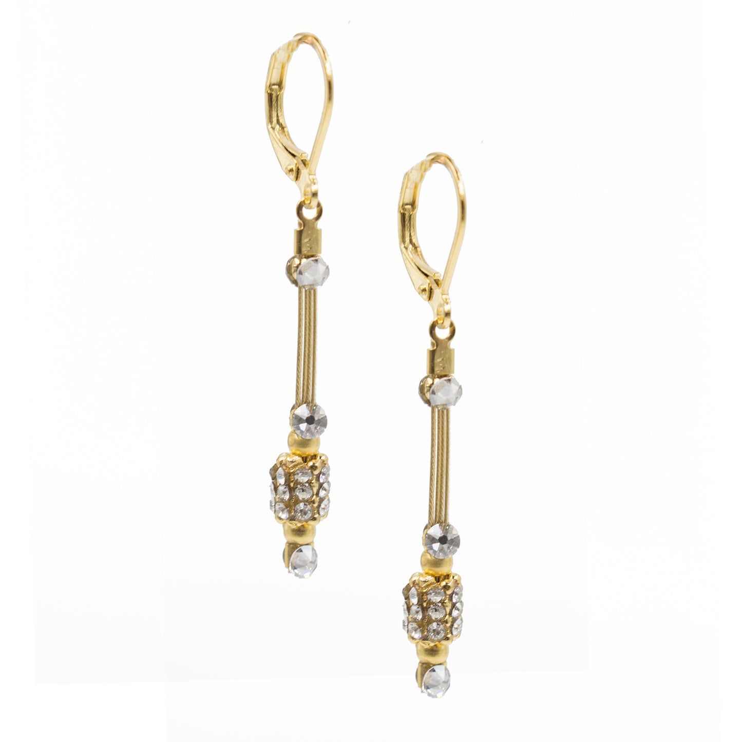 Earring 2099: Clear/ Gold