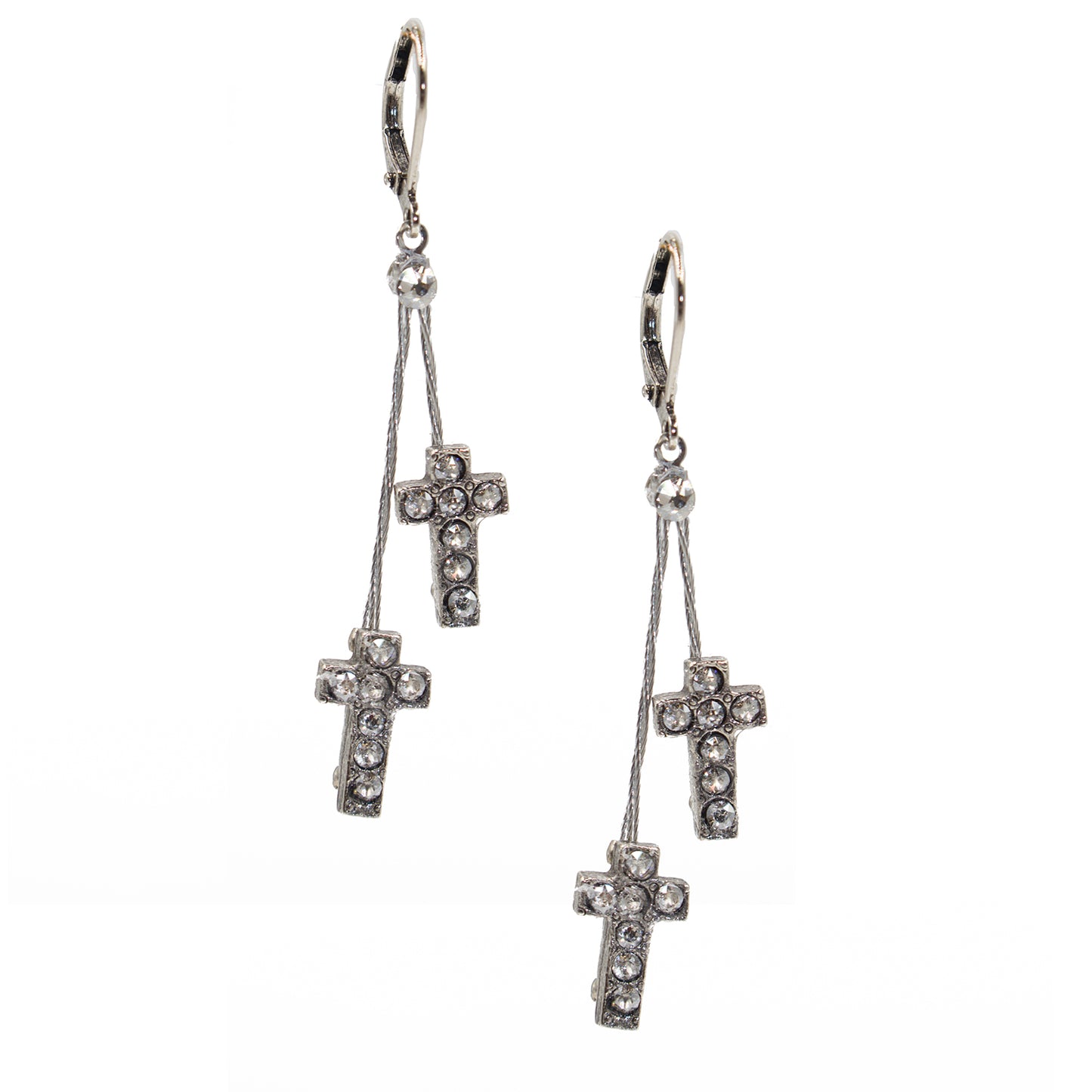 Earring 2100: Clear/ Gold