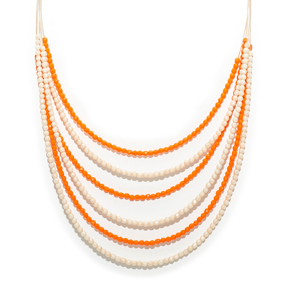 Bracelet 7974: Ivory/ Orange/ Gold