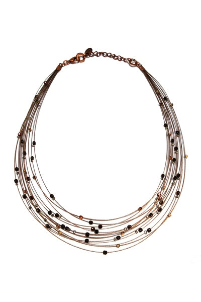 Birdsnest Necklace 8101: LtCo / Brown / Copper
