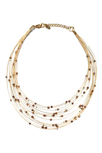 Birdsnest Necklace 8101: LtCo / Earth / Gold