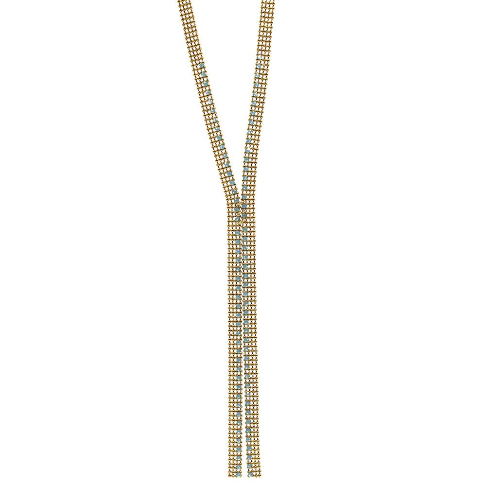 Exquisite Design Necklace 8397: Opal Turq/ Gold