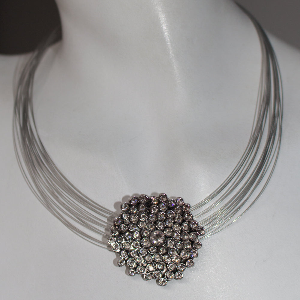 Necklace 8463: Clear/ Silver