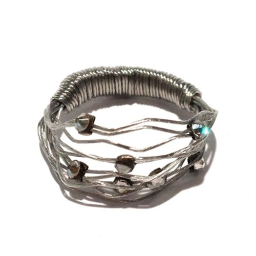 Elegant Cluster Sparkle Ring 9313: Clear / Silver