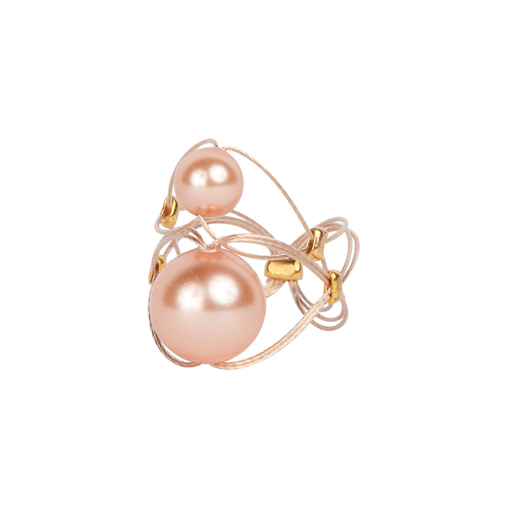 Delicate Pearl Ring 9002: Powder Pearl/Rose/Gold
