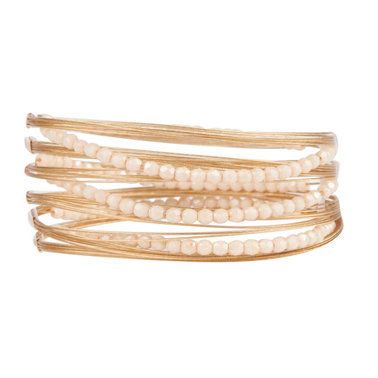 Chic Boho Style Bracelet 3014: Ivory / Gold