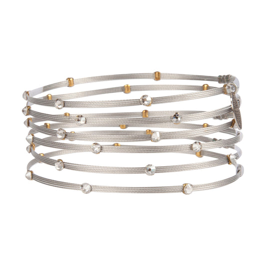 Beautiful Illusion Bracelet 3598: Clear/ Silver/ Gold