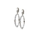Sparkle Beaded Dangle Hoop Earring 2016: Clear/ Silver