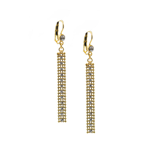 Glamorous for Women Drop Earring 2038: Clear/ Gold