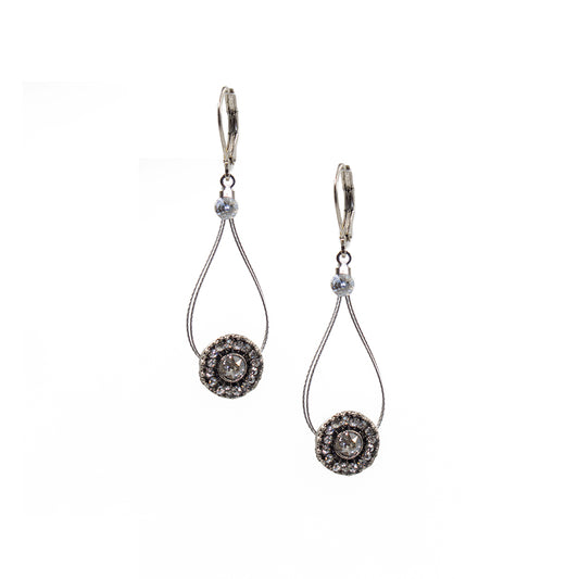 Special Occasion Dangle Earring 2071: Clear/ Silver