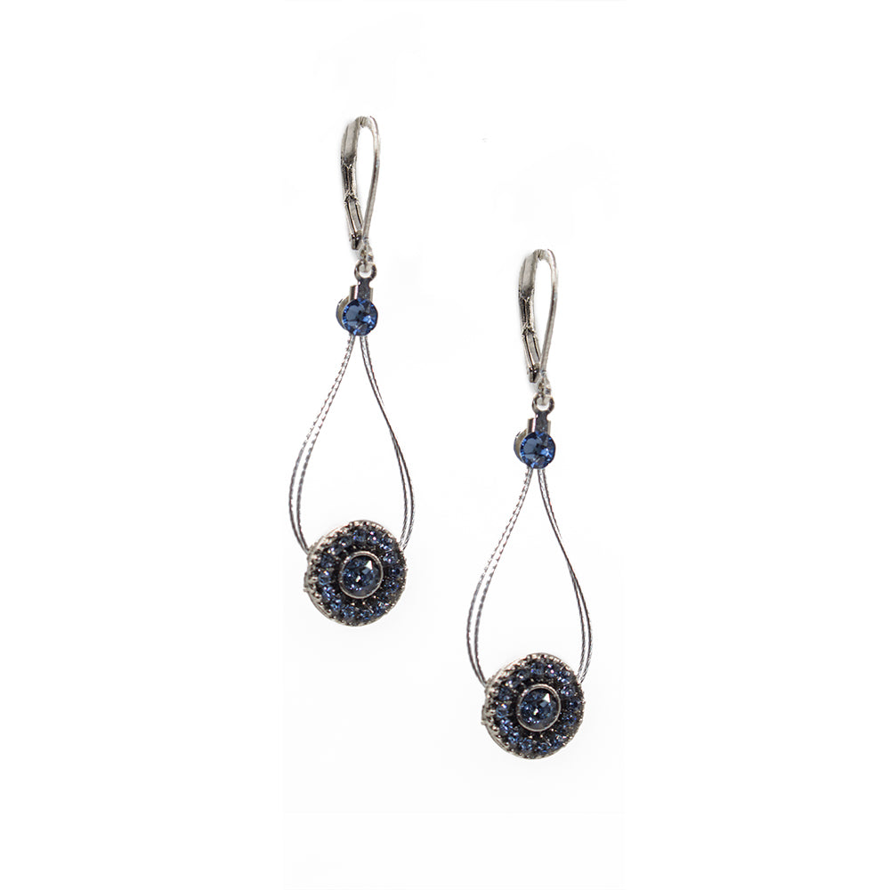 Special Occasion Dangle Earring 2071: Denim/ Silver