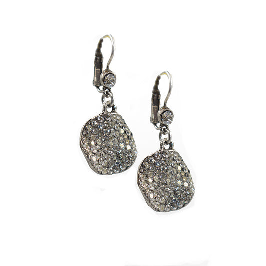 Glitzy Dangle Earring 2435: Clear/ Silver