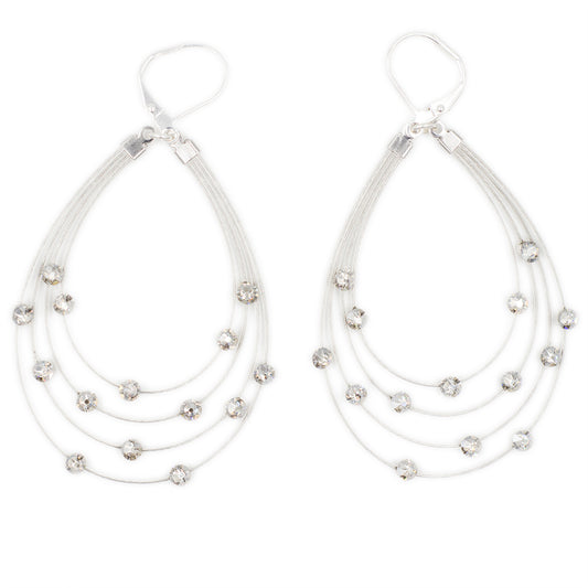 Earring 2815: Clear/ Silver