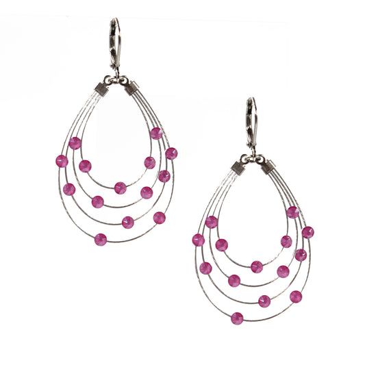 Classic for Women Dangle Earring 2009: Opal Pink/ Silver