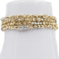 Sparkle Beaded Bracelet 3473: Clear/ Gold