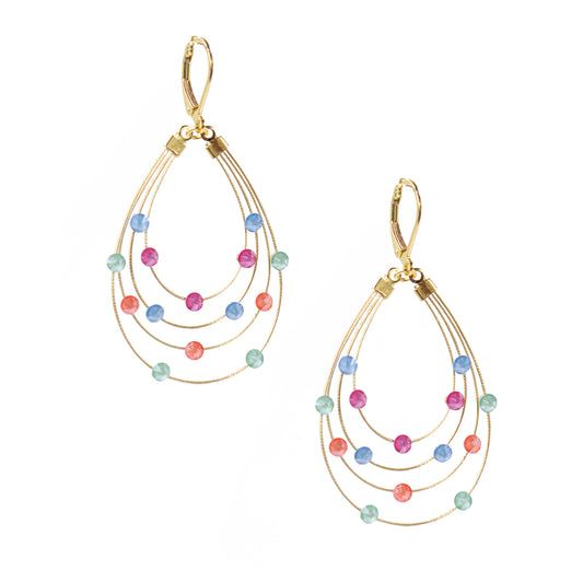 Classic for Women Dangle Earring 2009: Pastel Spring Combo/ Gold
