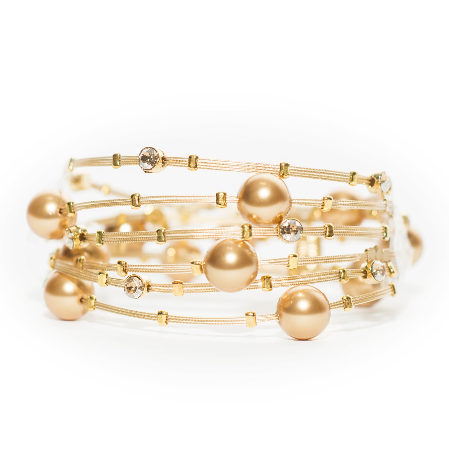 Love Pearl Bracelet 3701: Gold Pearl/ Gold