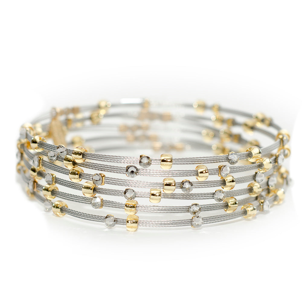 Embellished Life Bracelet 4169: Silver/ Gold