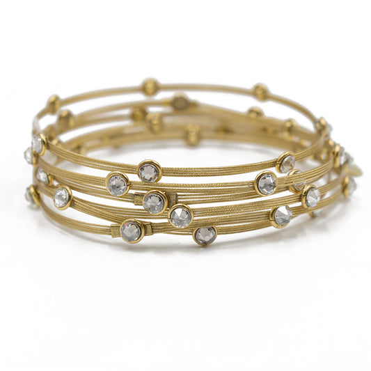 Jewel Treasury Bracelet 4208: Clear/ Gold