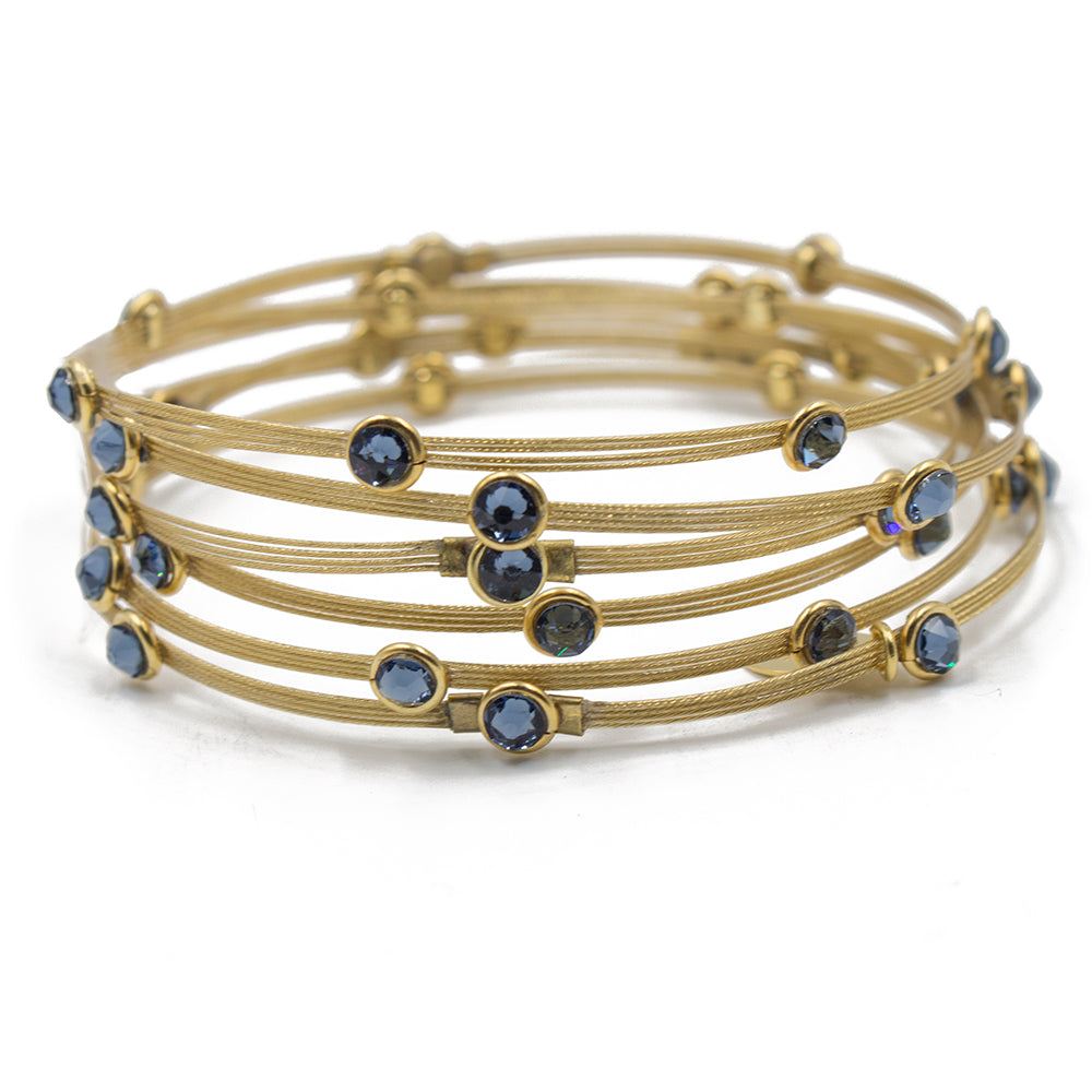 Jewel Treasury Bracelet 4208: Denim/ Gold