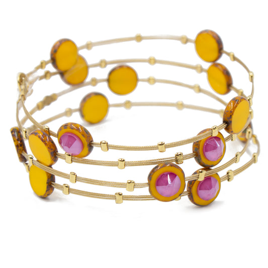Vibrant Bracelet 3234 Opal Pink/ Yellow/ Gold