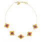 Romantic Floral Necklace 8484: Yellow/ Gold