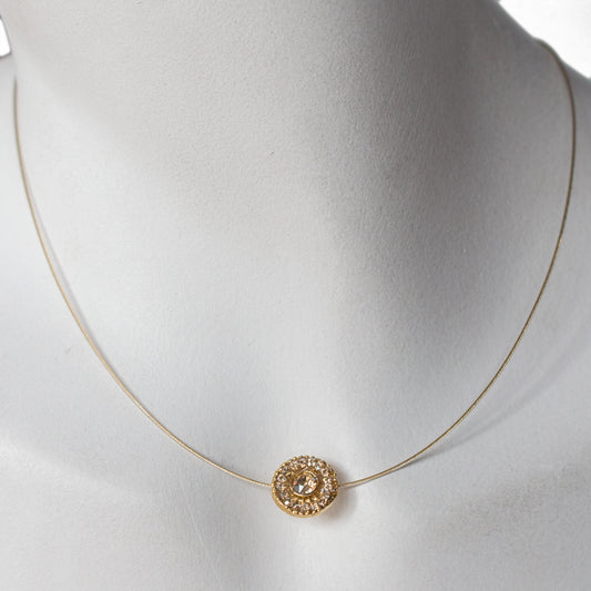 Elegant Woman Necklace 8418: Gold/ Gold