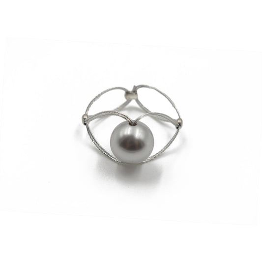 Classic for Women Ring 9004: Light Silver Pearl/ Silver
