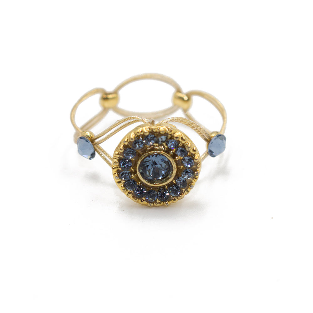 Special Occasion Ring 9048: Denim/ Gold