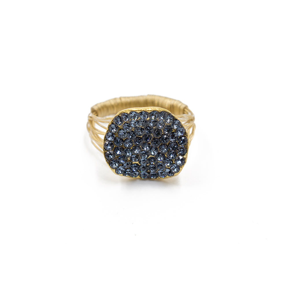 Timeless Elegance Ring 9283: Denim/ Gold – Seasonal Whispers