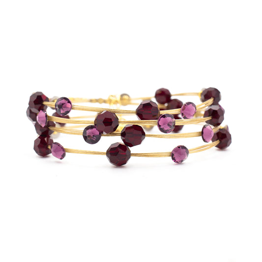 Unique Jewel Bracelet 4238: Amy/ Garnet/ Gold