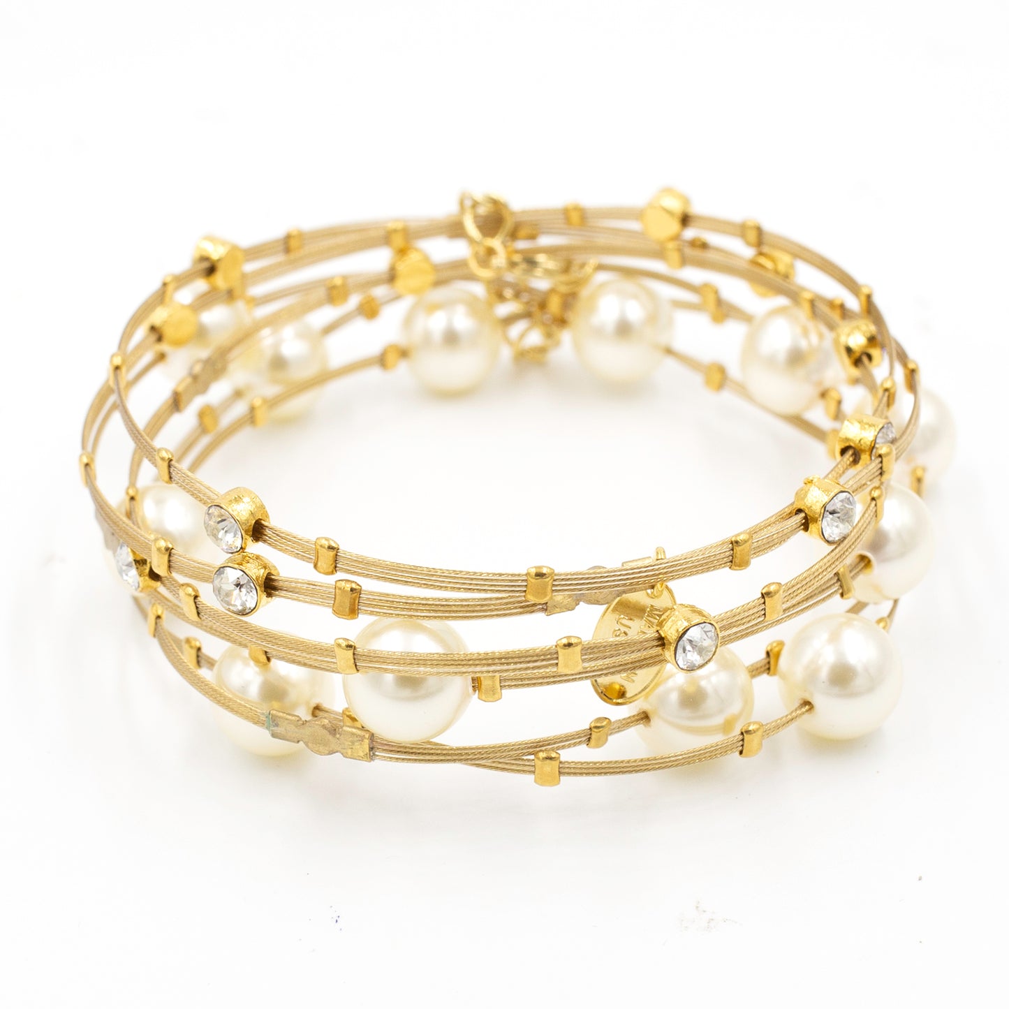 Love Pearl Bracelet 3701: Pearl/ Gold