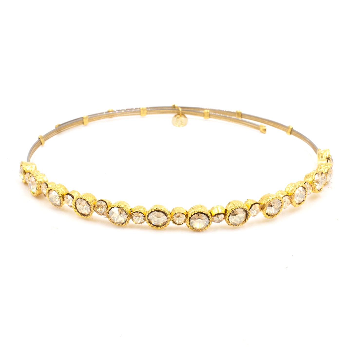 Elegant Fashion Choker Necklace CN4102: Gold/ Gold