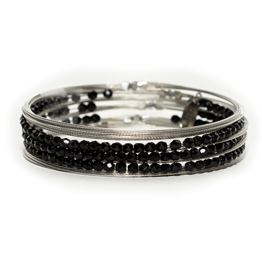 Chic Boho Style Bracelet 3014: Black / Silver