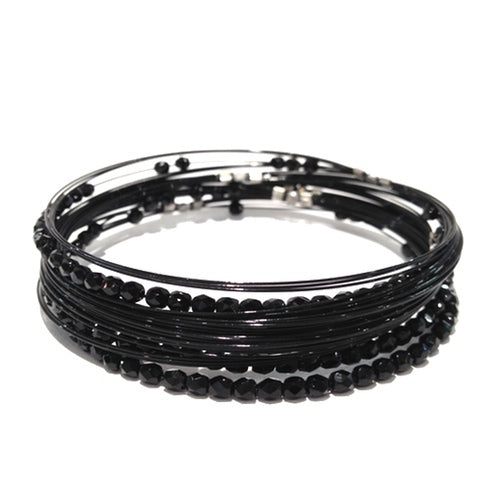 Chic Boho Style Bracelet 3014: Black / Black / Gun